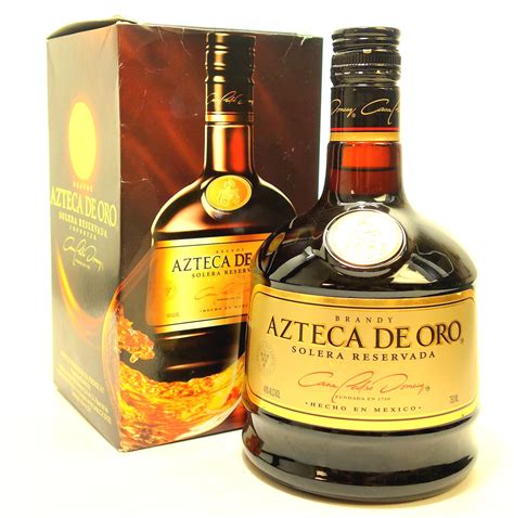 Azteca de oro - Azteca De Oro Brandy Tasting Notes Nose: Dried fruit and oak nose. Palate: Palate is nuts, orange peel and a long wood finish in the flavor profile. Finish: Finish is A great drink for the end of an evening. Distillery Information Azteca de Oro is a brandy produced in Mexico and has a fine and delicate bouquet which, combined with its soft ...